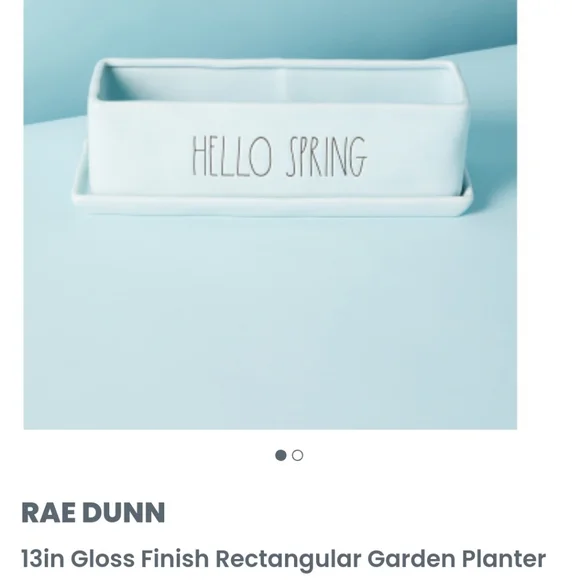 Rae Dunn Hello Spring Rectangular Planter - Picture 1 of 2